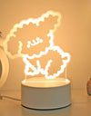 Girly Heart 3d Night Light Girl Bedroom Soft Light Table Lamp - Alladin Co LTD